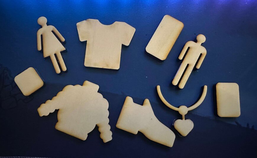 the pieces of the board