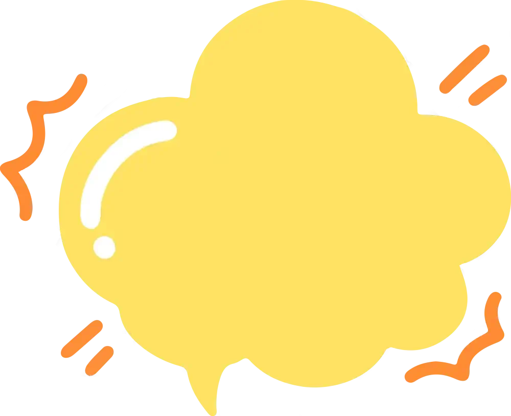 yellow speech bubble drawing